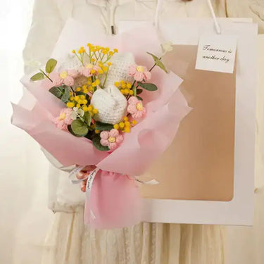 Handcrafted Crocheted Flower Bouquet