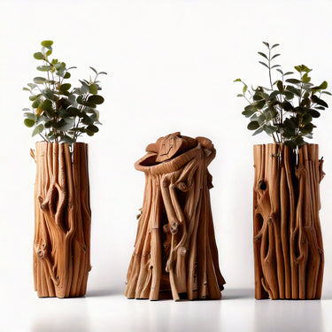 Handmade Solid Wood Vase