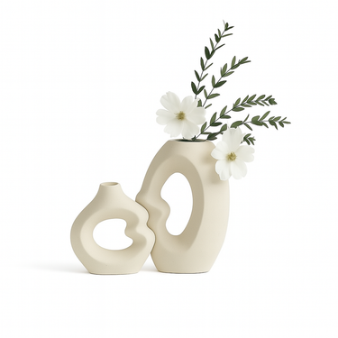 Nordic ceramic vase with minimalist modern design