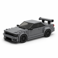 grey Nissan Skyline GTR R34 LEGO car model for collectors