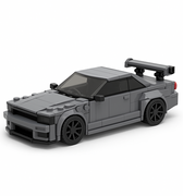 grey Nissan Skyline GTR R34 LEGO car model for collectors