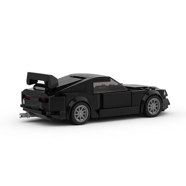detailed LEGO model of Supra MK4 in orange finish