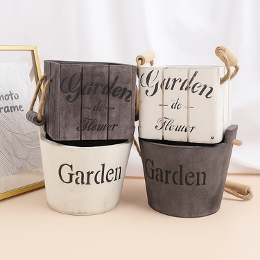 handcrafted wood plant pot for indoor plants