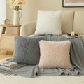 dreamy home faux fur throw pillow cover for elegant comfort