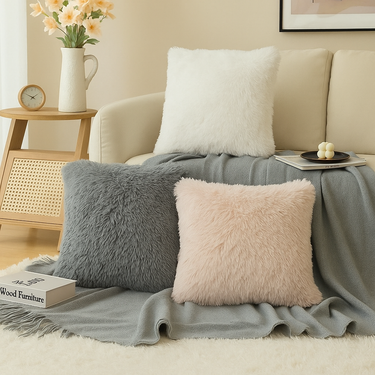 dreamy home faux fur throw pillow cover for elegant comfort