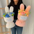 Decorative rabbit ear shaped floral arrangement for gifting