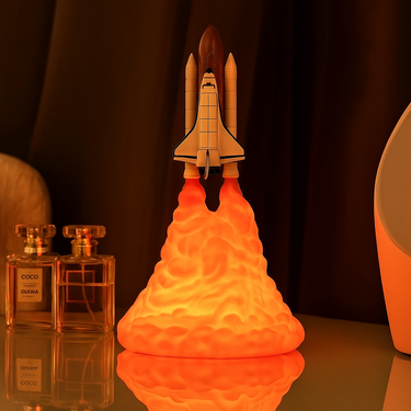 rocket-shaped space shuttle night lamp for kids room