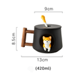 Shiba Inu ceramic coffee cup with kawaii style art