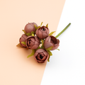 Pink silk rose bouquet flowers for romantic decor