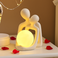 Romantic Nordic couple statue for living room display