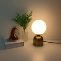 Nordic style brass ball light for bedside or desk