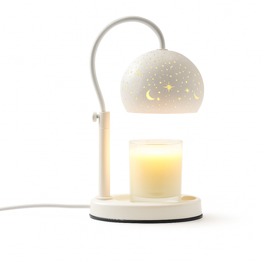 starry sky candle lamp with soft glowing light