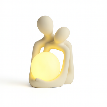 Nordic couple statue with minimalist Scandinavian design