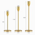 gold metal candle holder for romantic ambient lighting