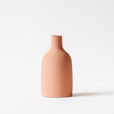 White Nordic style ceramic vase for clean and simple decor