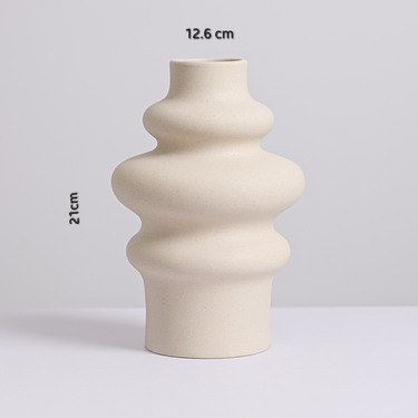tall ceramic vase with smooth modern finish