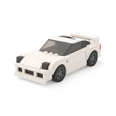 LEGO racing car with aerodynamic sports design