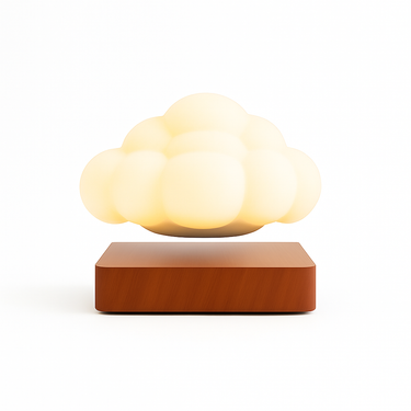 levitating cloud lamp with floating light design