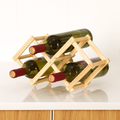 rustic wooden wine holder for 6 bottles