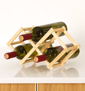 rustic wooden wine holder for 6 bottles