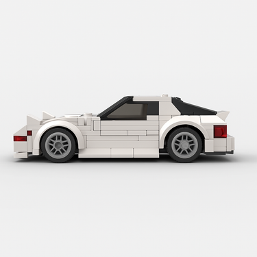 detailed LEGO model of classic roadster sports car