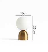 decorative brass ball table lamp with sleek design