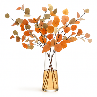 Autumn artificial plants with realistic fall foliage