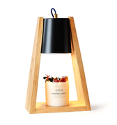 triangle candle lamp with warm ambient glow