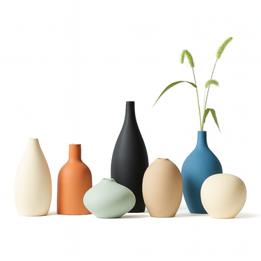 Nordic style ceramic vase with minimalist Scandinavian design