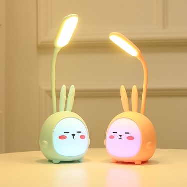 compact LED desk light with USB charging