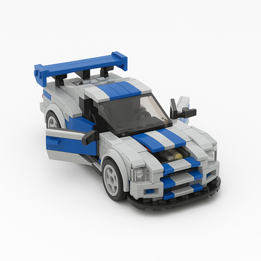 detailed LEGO model of Nissan GTR supercar