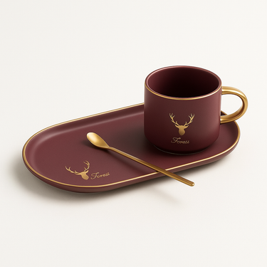 luxury ceramic coffee cup with European flair