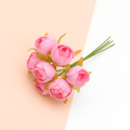 White silk rose bouquet flowers for classic styling