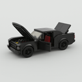 detailed LEGO model of Ford Mustang Fastback in green