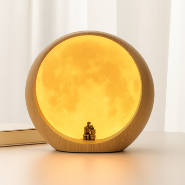 artistic scenic lamp with soft glowing illumination