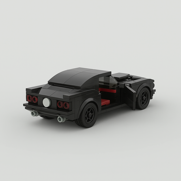 retro style Mustang Fastback LEGO car for collectors
