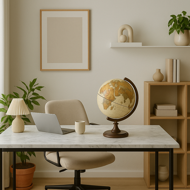 Decorative earth globe for office or home decor