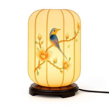stylish hand painted desk lamp for artistic home decor