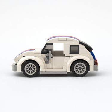 retro style LEGO Volkswagen Beetle toy car