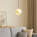 sleek hanging slice lamp with minimalist design