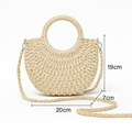 round woven straw bag for trendy summer fashion