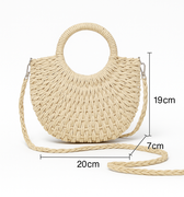 round woven straw bag for trendy summer fashion