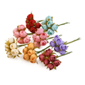 Silk rose bouquet flowers with realistic petal texture
