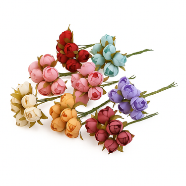 Silk Rose Bouquet Flowers