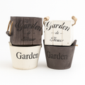 dark wood flower pot for earthy interior styling