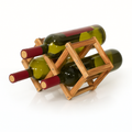 space-saving wood wine shelf for small spaces