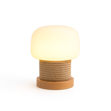 Japanese Nordic style desk lamp with minimalist wooden base