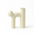  Artistic ceramic cat head tube vase for unique interiors