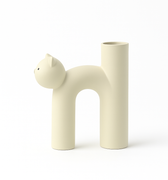  Artistic ceramic cat head tube vase for unique interiors