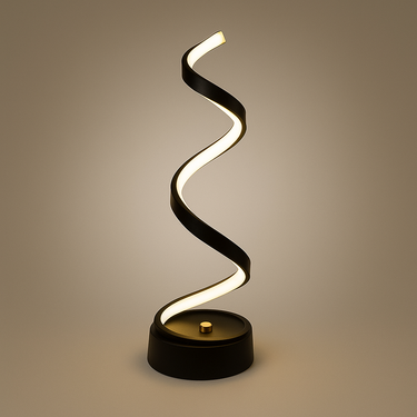energy-efficient curved LED desk lamp with artistic style